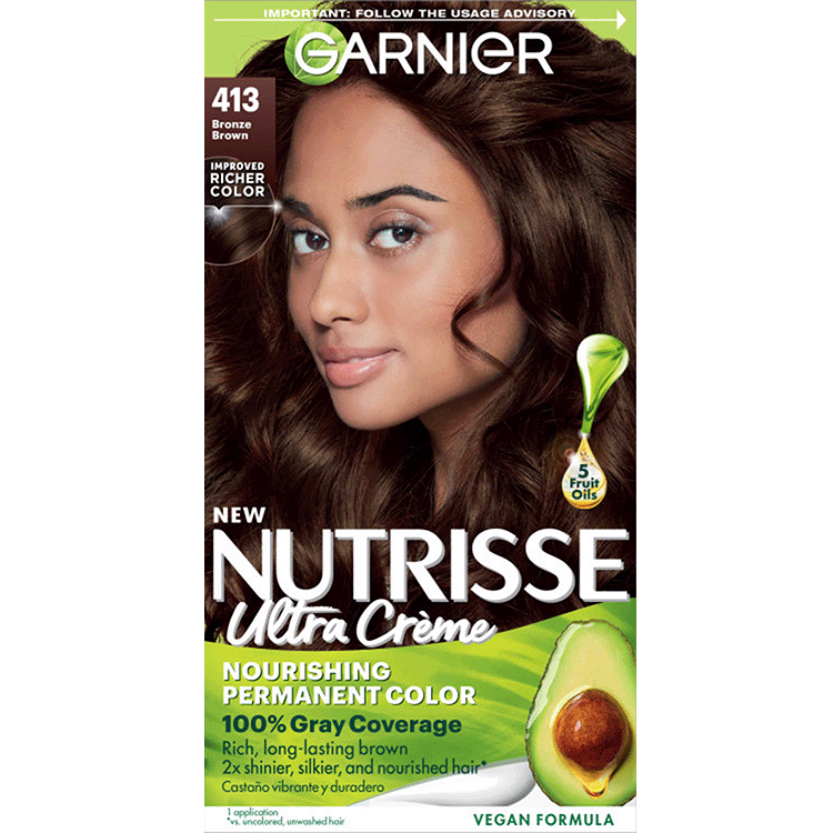 Bronze Brown Hair Color Nutrisse Ultra Creme Nourishing Permanent Color - Garnier